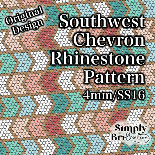 Southwest Chevron Rhinestone Pattern (4mm/SS16)