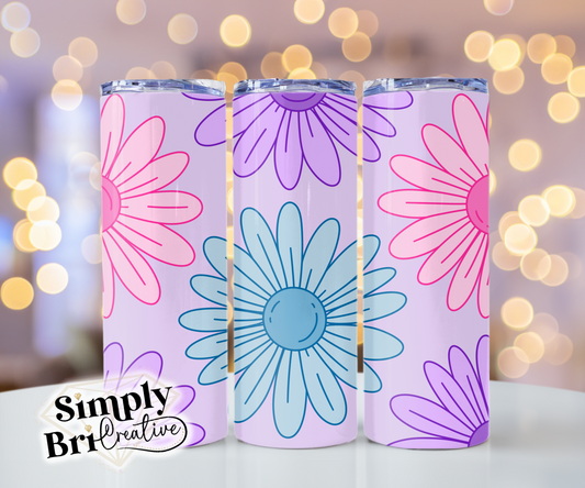 Colorful Flowers Template Tumbler