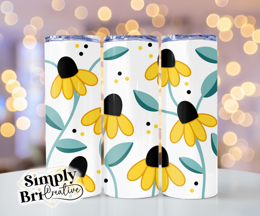 Yellow Flowers Template Tumbler