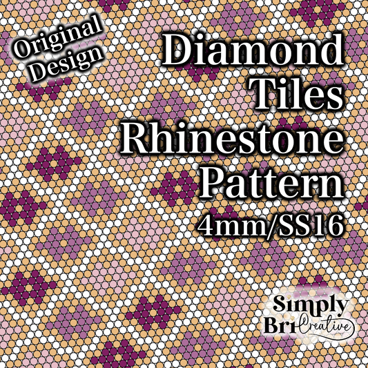 Diamond Tiles Rhinestone Pattern (4mm/SS16)