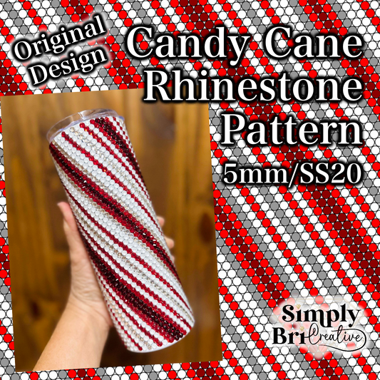 Candy Cane Rhinestone Pattern (5mm/SS20)