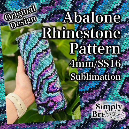Abalone Sublimation Rhinestone Pattern (4mm/SS16)