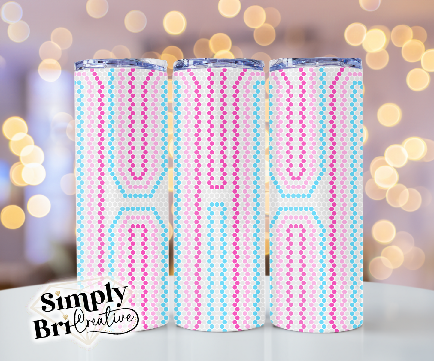Retro Rainbow Template Tumbler (4mm/SS16)