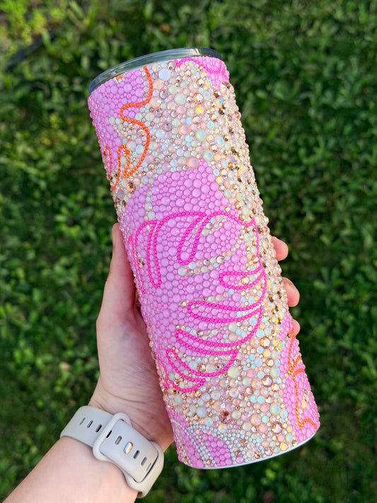 PREORDER Monstera Rhinestone Tumbler
