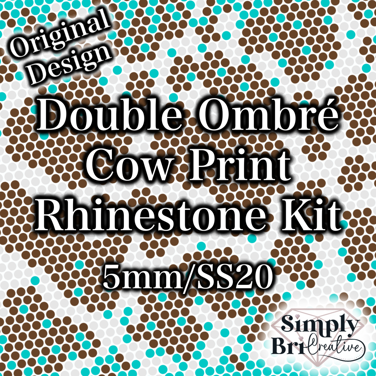 Double Ombré Cow Print Rhinestone Kit