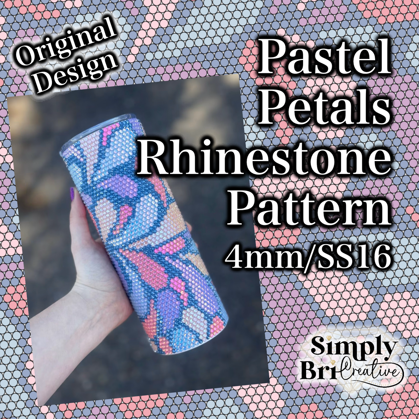 Pastel Petals Rhinestone Pattern (4mm/SS16)