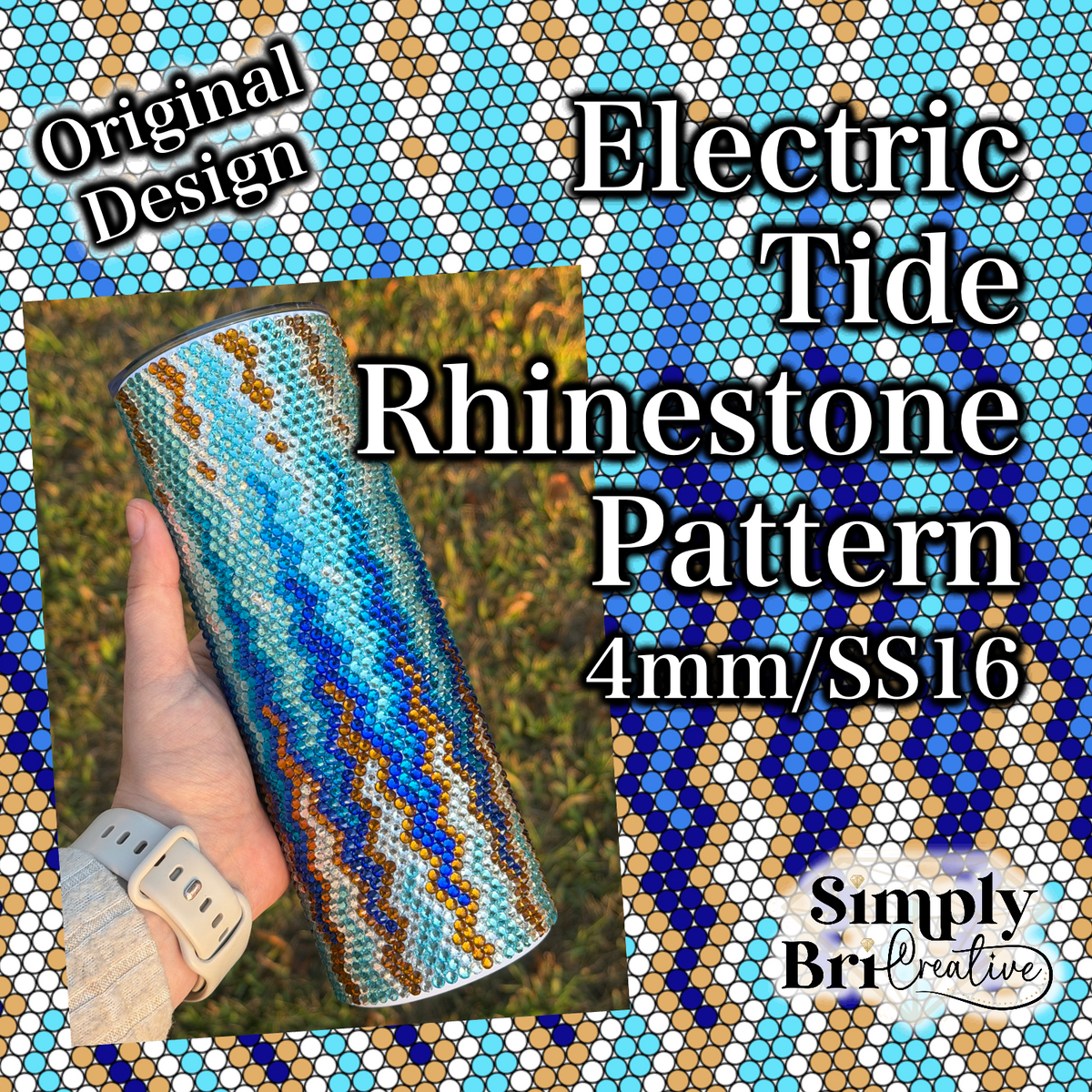 Electric Tide Rhinestone Pattern (4mm/SS16)
