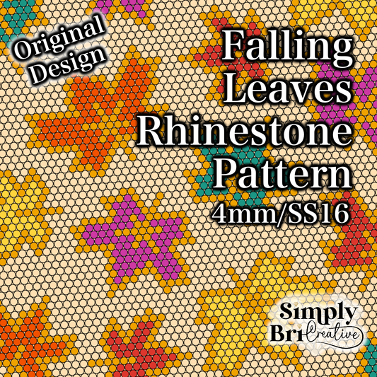 Falling Leaves Rhinestone Pattern (4mm/SS16)