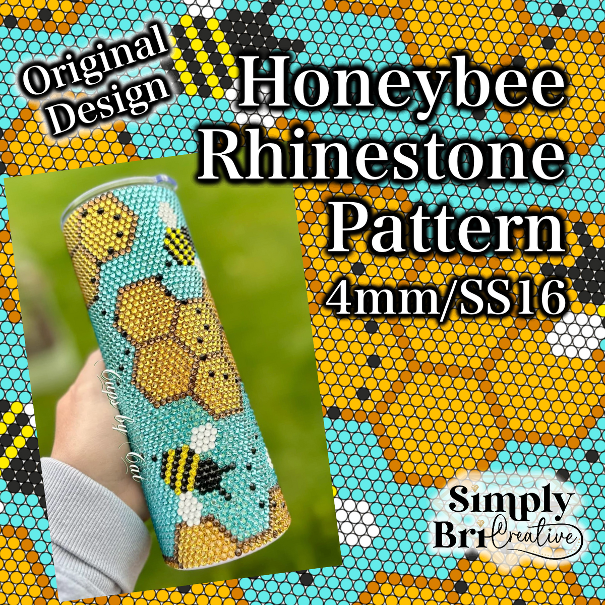 Honeybee Rhinestone Pattern (4mm/SS16)