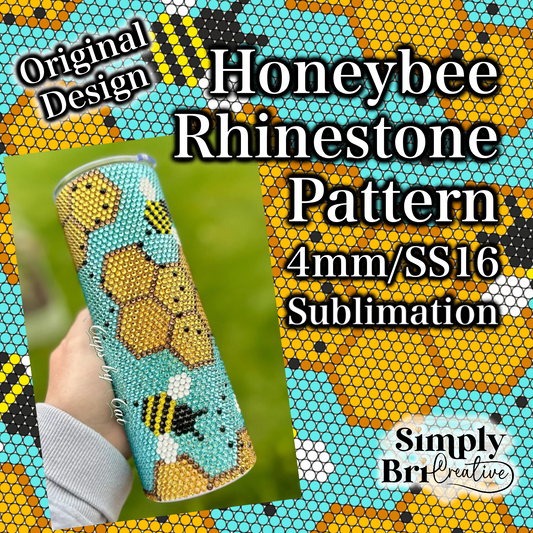 Honeybee Sublimation Rhinestone Pattern (4mm/SS16)