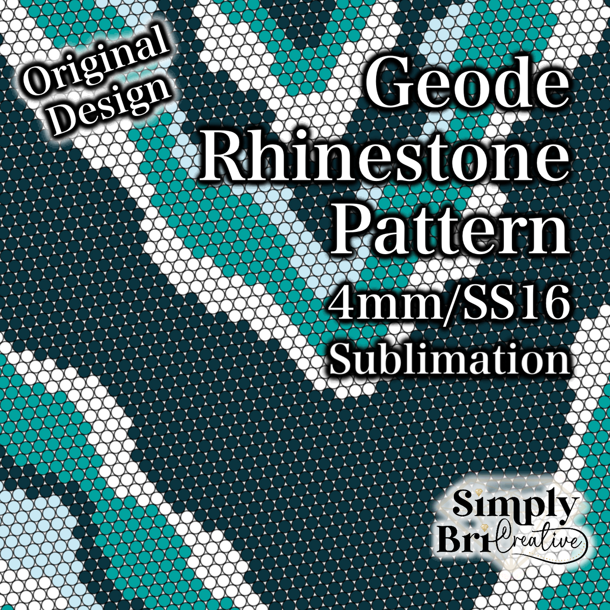 Geode Sublimation Rhinestone Pattern (4mm/SS16)