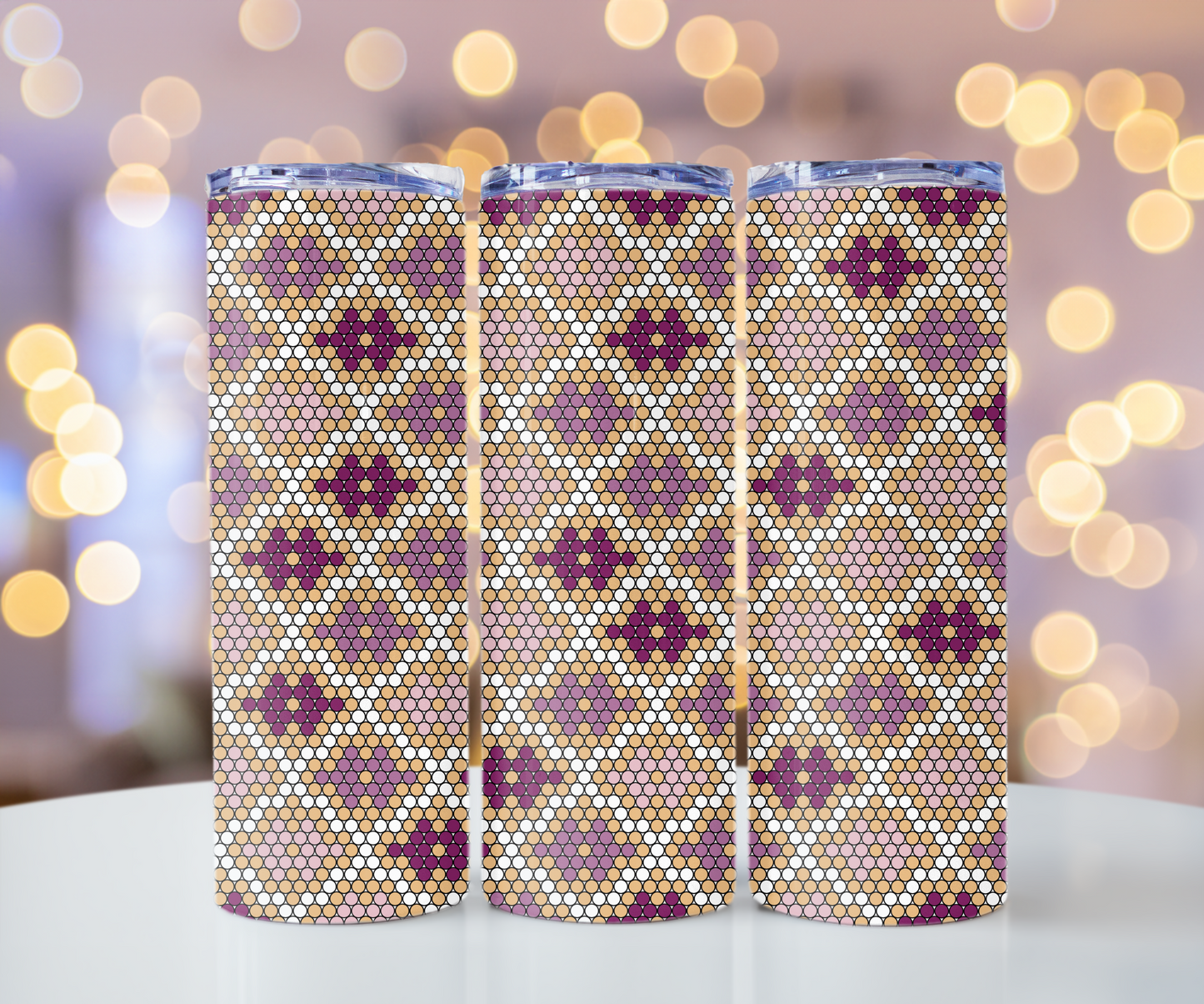 Diamond Tiles Template Tumbler (4mm/SS16)
