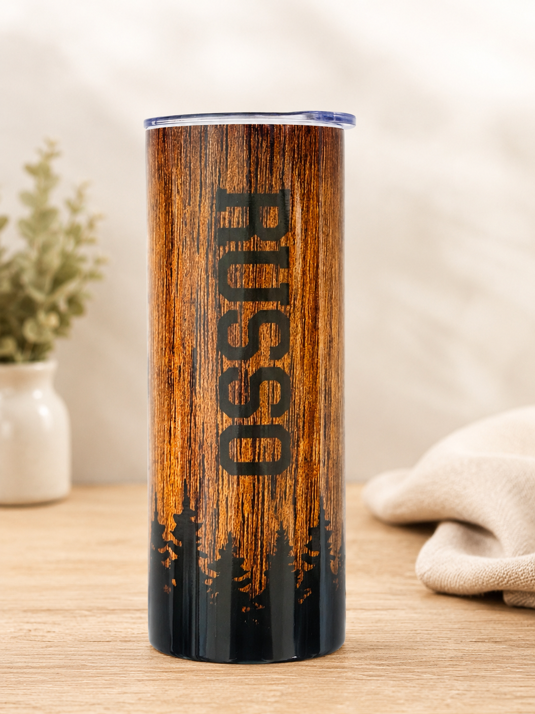 Custom Woodgrain Hunting Sublimation Tumbler