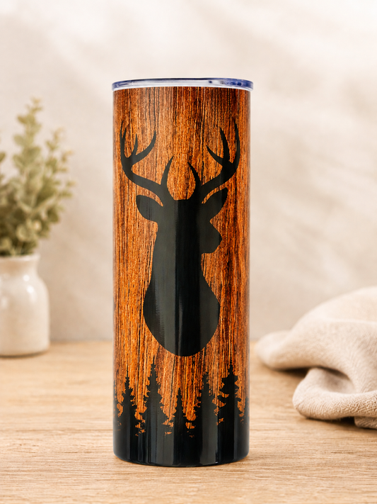 Custom Woodgrain Hunting Sublimation Tumbler
