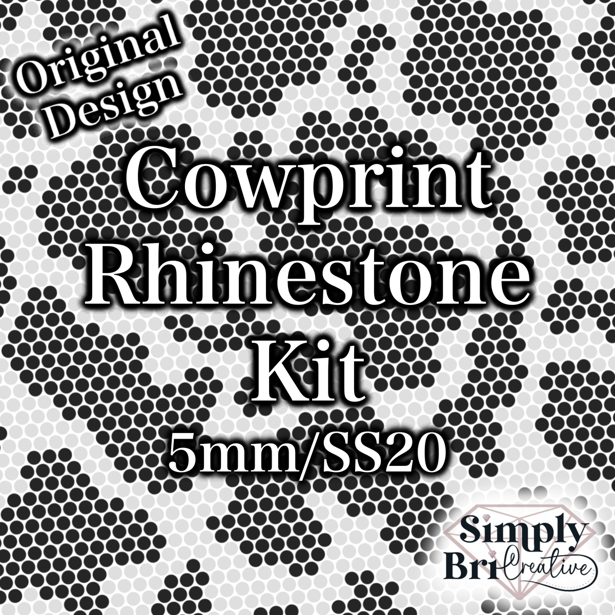 Cow Print Rhinestone Kit
